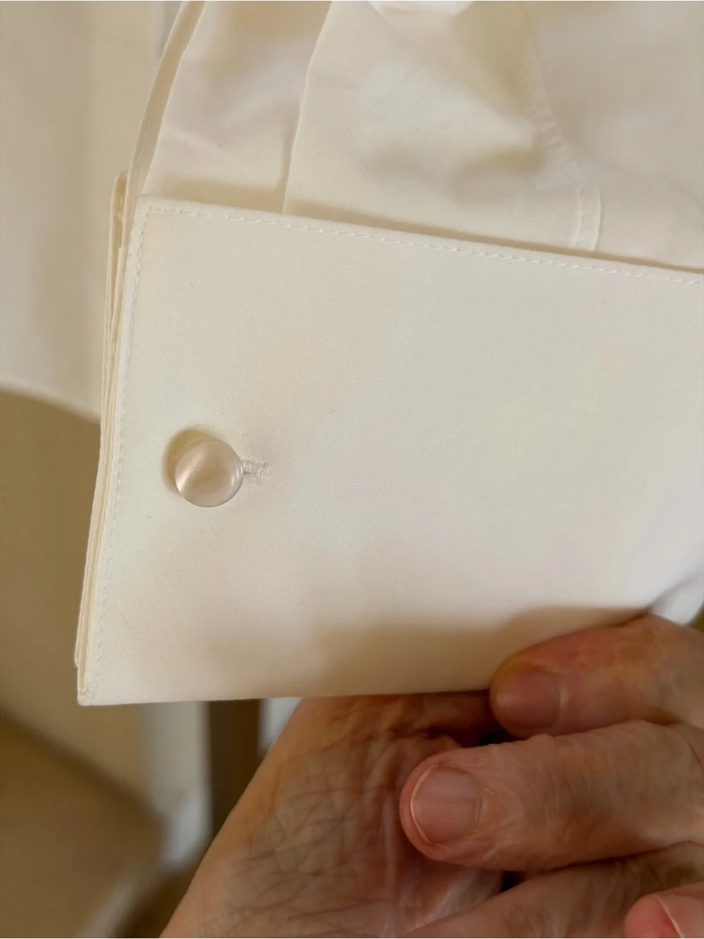 Tory Burch White Cotton Dress Shirt - Spread Collar